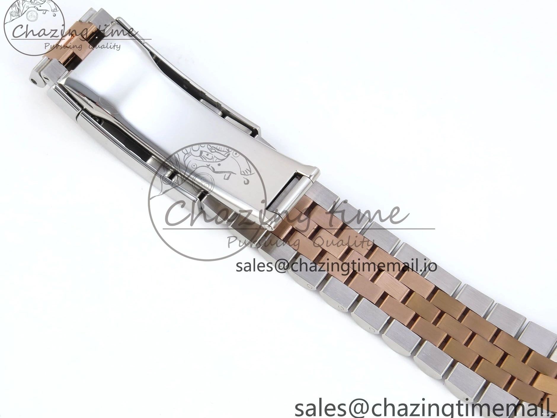 MiroTime 0204 SmoothTexture DateJust 36 126231 EWEF Best Edition Brown Dial Stick Marker on SS RG Jubilee Bracelet A 592